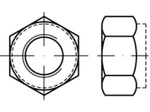  10.9 galv. verzinkt Feingewindemutter DIN 6924 Durchmesser 10 