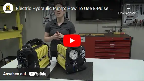 Video: Enerpac Hydraulische Akkupumpe E-Pulse