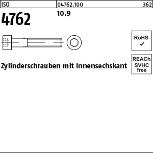 10.9 unveredelt; naturfarben Zylinderschr. m.I.-6kt ISO 4762 M33 x 100 Ansicht 2