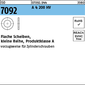 Austenite (A4) unveredelt; naturfarben Scheiben ISO 7092 M16 x ISO 7092 Ansicht 2