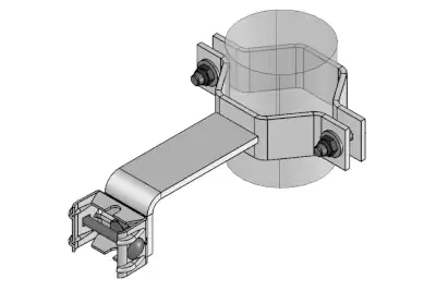 Tractel Halterung für Rundmast 1484 A11 