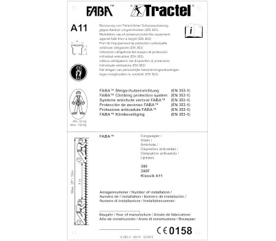 Tractel Hinweisschild  A11 