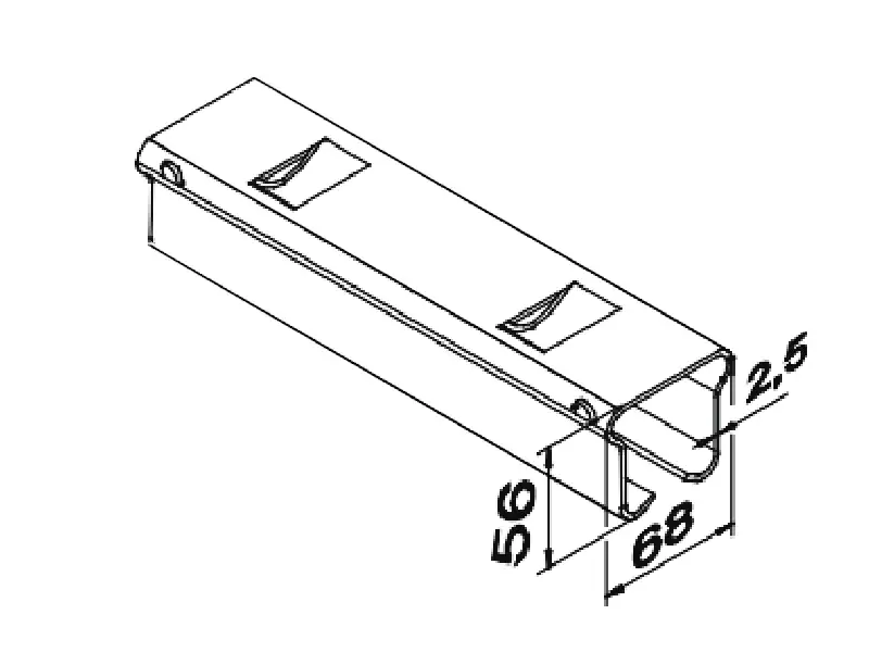 Steigschutzschiene L=1960mm Ansicht 2