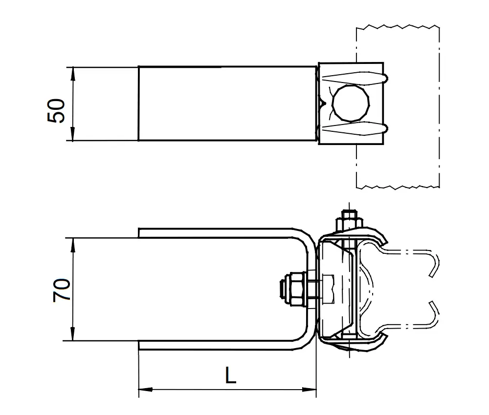 U-Bügel zum Schweißen L=120mm Ansicht 2