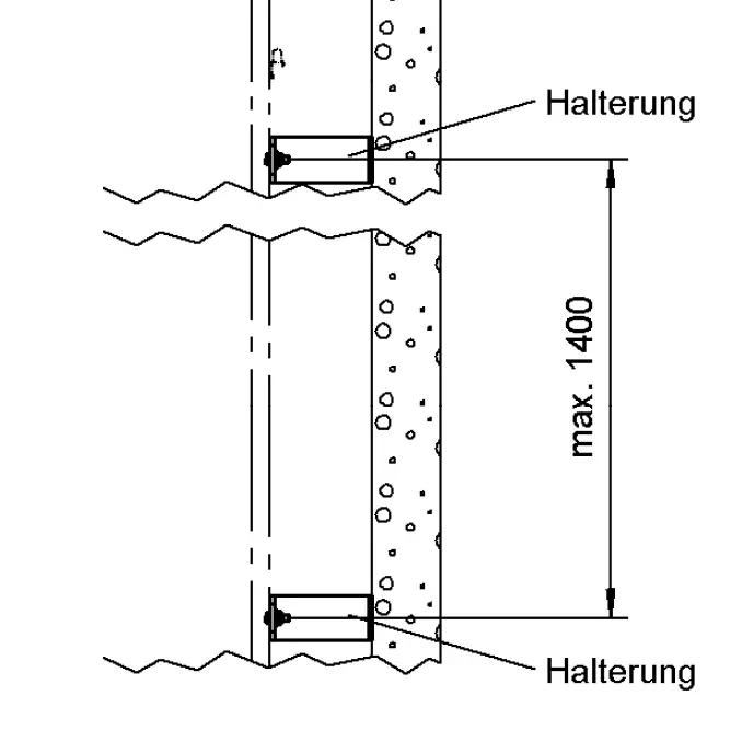 Einstiegshilfe Halterung für Leiter Ansicht 2