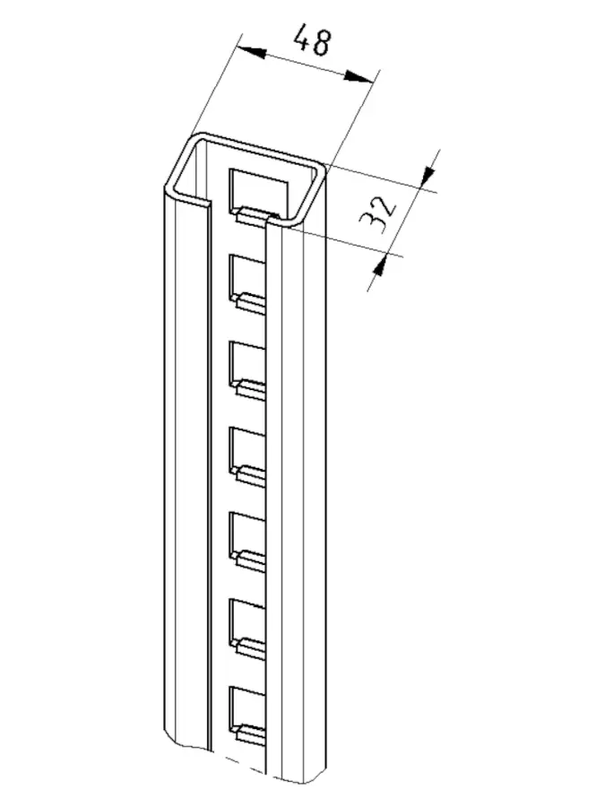 A12 Steigschutzschiene L=5320mm Ansicht 2