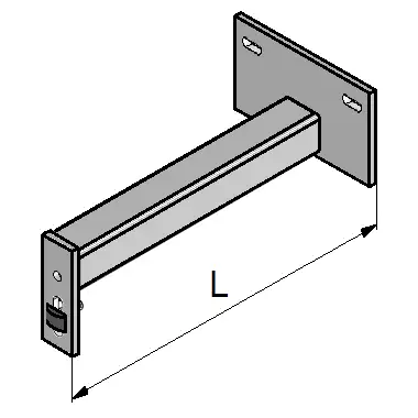 Halterung für Strukturen L=161mm Ansicht 2