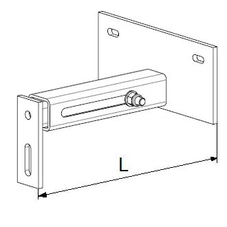 Tractel Halterung für Strukturen L=140-210mm verstellbar