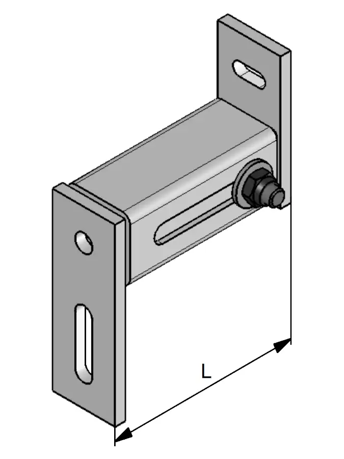 Tractel Vierkantrohr-Halterung L=140-210mm, ØD=10.5mm