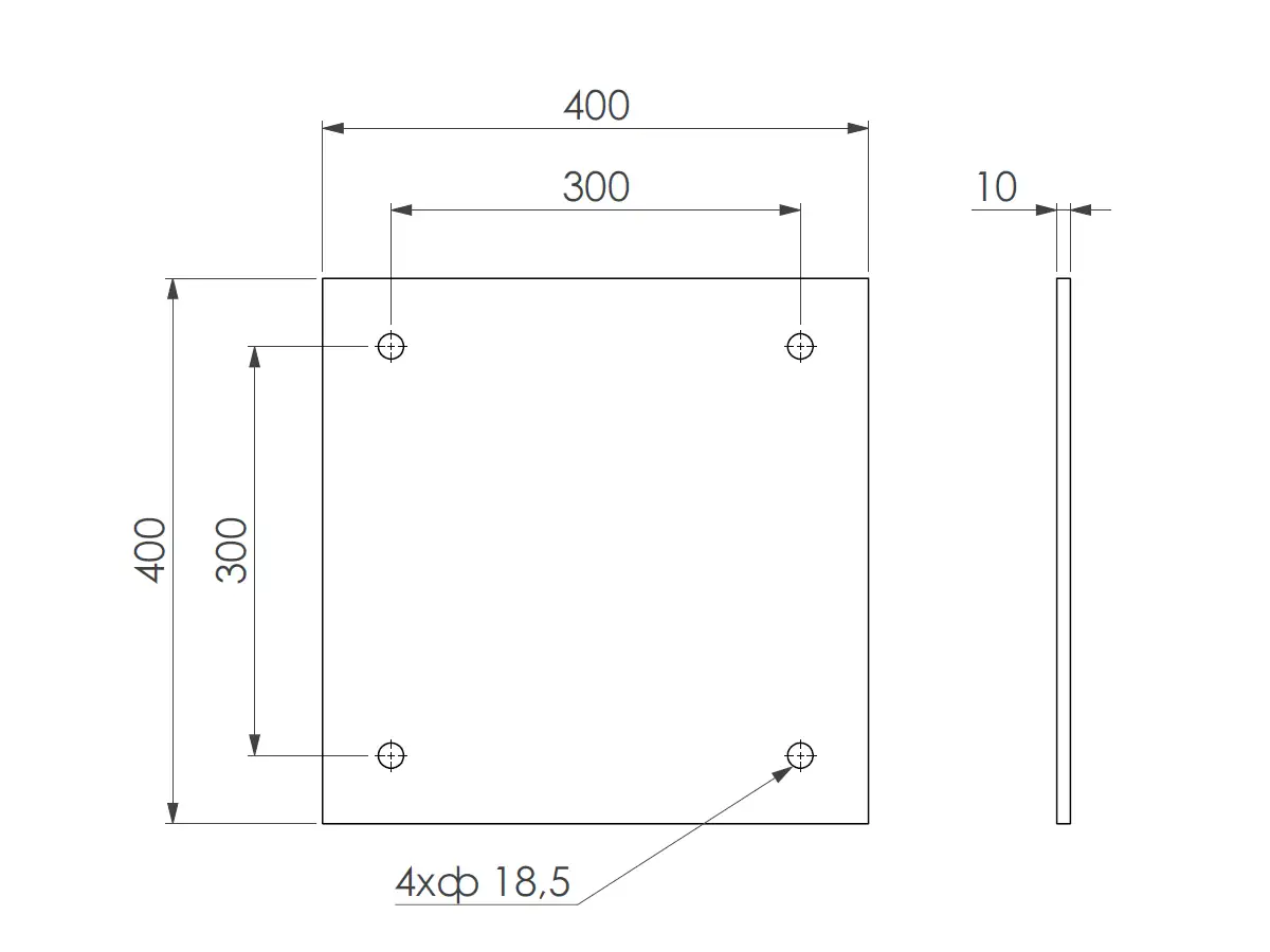 Standard-Stütze Gegenplatte Ansicht 2