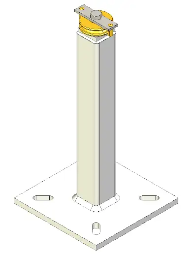 Kurvenumlenkrollenstütze Bausatz Ansicht 2