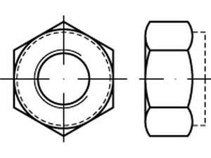  8 galv. verzinkt Sechskantmuttern ISO 7040 Durchmesser 4 