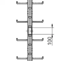 Tractel Leiter mit Ausklinkung L=1680mm, feuerverzinkt System A11, feuerverzinkt   Artikel-Nr.: 501638